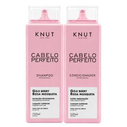 Knut Hair Care Cabelo Perfeito Goji Berry & Rosa Mosqueta – Shampoo + Condicionador Leave-in